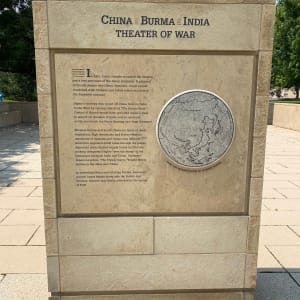 WWII Memorial by Robert Root  Image: WWII Memorial, Ketring Park, 2000, China, Burma, India Theater of War plinth