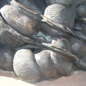 Year of Sundays by Rik Sargent  Image: "Year of Sundays" by Rick Sargent, 1990. close up of base and signature