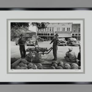 Melon Salesman & Fiddler, Scott, Mississippi by Alfred Eisenstaedt  Image: "Melon Salesman & Fiddler, Scott, Mississippi" by Alfred Eisenstaedt, 1936, reprinted 1994; shown in mat and frame.