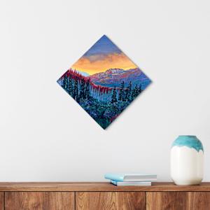 Sagebrush and Scree in Fiery Twilight by Kelly Frappier Larson 