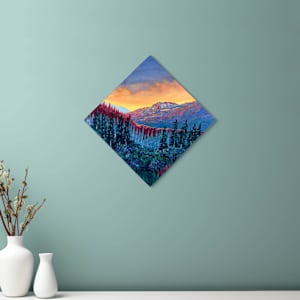 Sagebrush and Scree in Fiery Twilight by Kelly Frappier Larson 