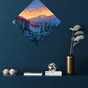 Sagebrush and Scree in Fiery Twilight by Kelly Frappier Larson 