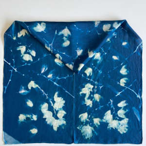 Yucca Blossom Cyanotype Silk Scarf by Nanette Moss 