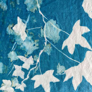 Ivy Cyanotype Silk Scarf by Nanette Moss 