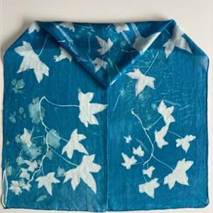 Ivy Cyanotype Silk Scarf by Nanette Moss 