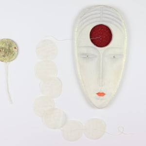 Untitled  ("Buddha" Faces Wall Sculpture series) by Audra Skuodas  Image: "One has to understand what is meant by salvation -- for this salvation is not achieved by knowledge or dogma of a specific kind but by inner action.  This accounts for the fact that the world saviors taught conduit and not rote religion.  When one of his disciples asked Buddha to expound the cause and process of the creation the world, he answered in effect:  ' When one is wounded by a poisoned arrow, does he inquire who made the arrow, who feathered or shot it, or does he attempt to pluck it out?'"