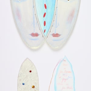 Untitled  ("Buddha" Faces Wall Sculpture Series) by Audra Skuodas  Image: "One is for Sorrow.  Two is for Joy.  Three is for God.  Four is for Boy.  Five is for Silver.  Six is for Gold and Seven is for the Secret never to be told. . . "
