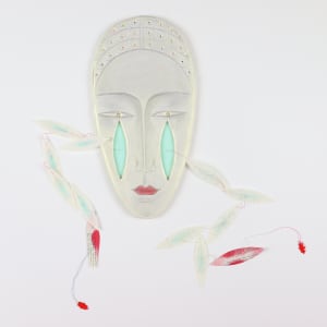Untitled  ("Buddha" Faces Wall Sculpture series) by Audra Skuodas  Image: "After his father died he carried his life more gently and left an empty space for the birds and other creatures.  She said she usually cried at least once each day, not because she was sad, but because the world was so beautiful and life so short."