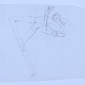 Selection of hand drawn figures photocopied on vellum by Audra Skuodas 