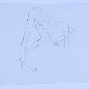 Selection of hand drawn figures photocopied on vellum by Audra Skuodas 