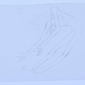 Selection of hand drawn figures photocopied on vellum by Audra Skuodas 