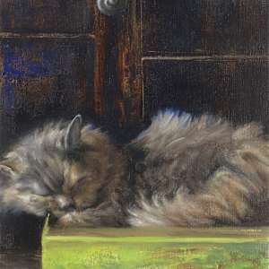 Riley - cat by Michaelann Bellerjeau