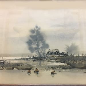 Bathers and Seaside Cottage (a pair) by - Vasan
