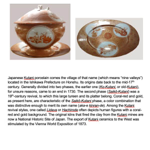 Kutani Tureen and Platter by Unknown Japanese 
