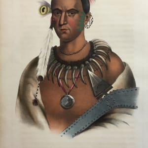 Six Native Americans  Image: Ma-Has-Kah, An Ioway Chief