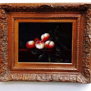 Five Peaches with Long Twig and Leaves by W. Vito
