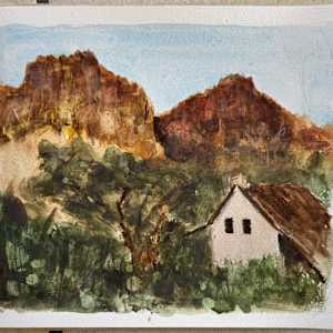Homestead at La Veda by David G. Hyatt  Image: Original Sketchbook