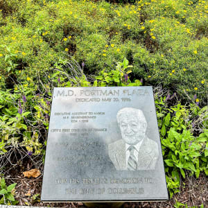 M.D. Portman Plaza Dedication Plaque by George Arensberg