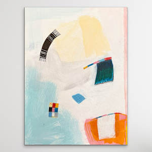 Patchwork Party by Robin Kerr  Image: Hanging unframed