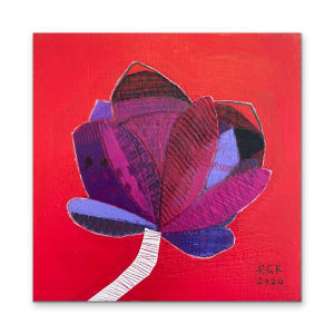 Ladybugs and Butterflies by Robin Kerr  Image: Hanging unframed