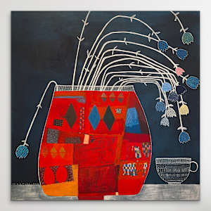 Bless Your Cotton Socks by Robin Kerr  Image: Hanging unframed