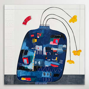Petals and Pearls by Robin Kerr  Image: Hanging unframed