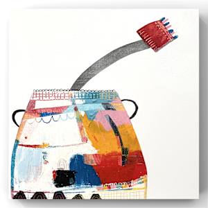 Funky Wonky Vase 1 by Robin Kerr  Image: Hanging unframed