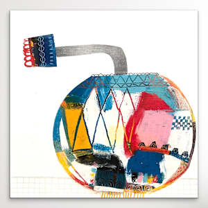 Funky Wonky Vase 3 by Robin Kerr  Image: Hanging unframed