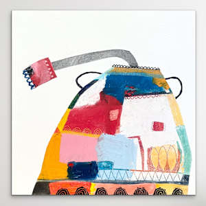 Funky Wonky Vase 4 by Robin Kerr  Image: Hanging unframed