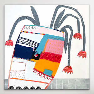 My Socks are Itchy by Robin Kerr  Image: Hanging unframed
