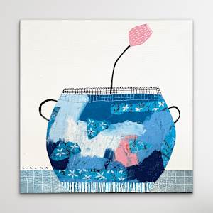 Peeping Daisies by Robin Kerr  Image: Hanging unframed