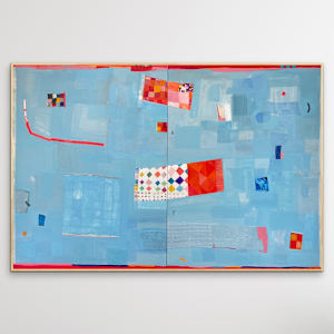 Would You Hold the Ladder Please by Robin Kerr  Image: Hanging framed