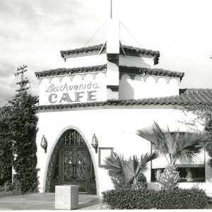 Art Outside the Box Take 2: Adella and Orange Avenue by Jasmine Lo, Jocain Howard  Image: La Avenida Cafe in its heyday. Date unknown. Coronado Historical Association Collection. Rights reserved.