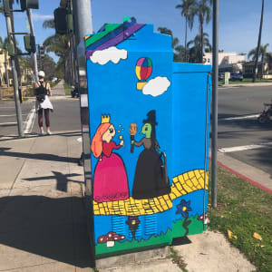 Fairy Tale by Student Artists: OAB Orange Avenue  Image: CalTrans Signal Box on Orange Ave