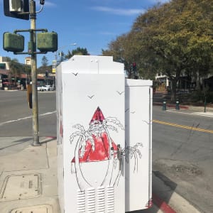 Hotel del Coronado (Utility Box) by Student Artists: OAB Orange Avenue  Image: CalTrans Signal Box on Orange Ave