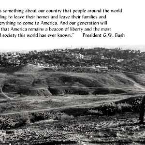 On the Border - Presidential Quotes by Bill Sandke  Image: President G.W. Bush Quote