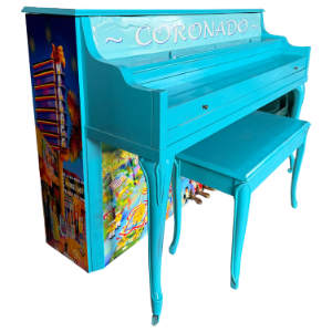 Sit A Spell & Play A Tune - Coronado Public Library Plaza by Michael Ives by Michael Ives, Image 1.