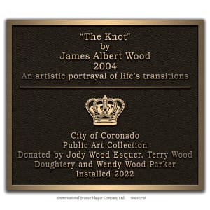 The Knot by James Albert Wood  Image: Plaque for The Knot
