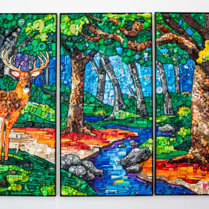 Deer in a Wood by Kirkland Smith