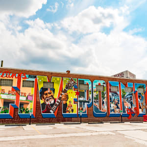 Five Points Postcard Mural by Chad Brady