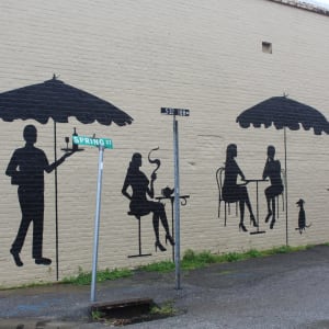Cafe Strudel Mural by Sergio Braga Pam Collins