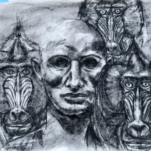 Beauty and the Mindless Beast by Susan F. Schafer  Image: Charcoal sketch.