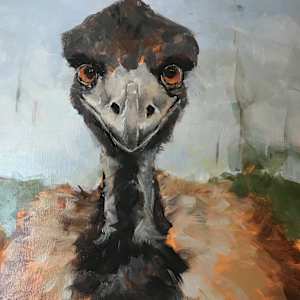 Emu Approaching by Susan F. Schafer Studio 