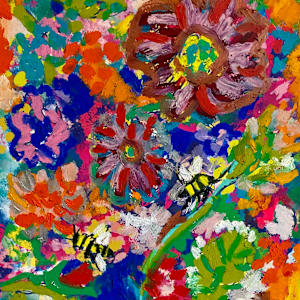 Honeybees Floral Symphonies by Angela Meijer, Image 1.