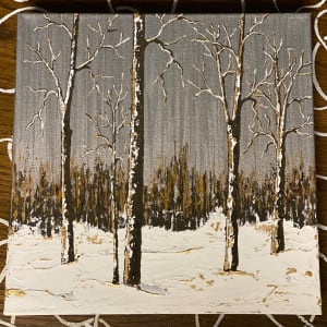 Silver Skies - Aspens in the Snow 37 by Tara Novak 