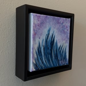Crystal Chimes 2 by Melisa Malvin  Image: Sides of wood floater frame that comes with painting.
