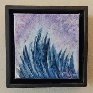 Crystal Chimes 2 by Melisa Malvin  Image: Picture of wood floater frame that comes with painting.