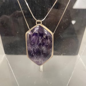 Amethyst Lapis Stone Necklace by Yttzell Galia Serrato