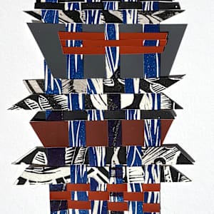 Blue and Burgundy Clasp by Hilary Lorenz