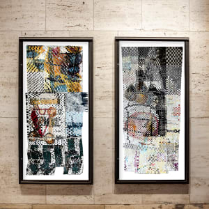 Three Decades (two individual pieces shown together) by Hilary Lorenz 